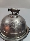 Antique Meriden Britannia Co Silver Plated Butter Dish 5071 Victorian Floral