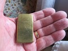 Vintage Pre-owned Zippo Cigarette  lighter Slim Solid Brass  1932-1992