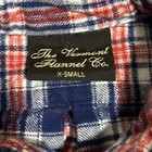 The Vermont Flannel Co Mens Blue red Plaid Shirt Cotton Long Sleeve Size Xs