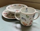Fab Gift New In Box Vintage 1984 Taitu Bambino Baby Dishes Bunnies carrots Italy