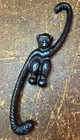 Vintage Cast Iron Monkey Plant Hanger Hook Planter Pot Mid-century Decor 8 