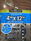 Decor Grates Adh412-nkl Floor Register 4    X 12     Plated Nickel  Plated Steel New