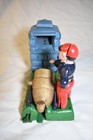 Vintage Cast Iron Mechanical Bank  artillery Bank  Works