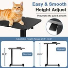 Overbed Bedside Desk Rolling Laptop Stand Tray Overbed Table W  Wheel Adjustable