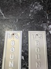 Vintage Us National Park Service Nps Boundary Sign Embossed Metal Sign 2x Lot
