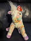Ty Classic Opal Horse Pastel Rainbow Tie Dye Plush 2003 Vintage Purple Blue Eyes