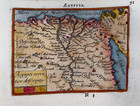 Egypt 1595 Abraham Ortelius  P Galle Antique Miniature Map 16th Century