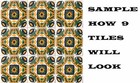  c042  Mexican Tile Sample Ceramic Handmade 4x4 Inch  Get Many As You Need   