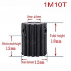 45  Steel Motor Transmission Gear 1 Mod Pinion Gear 10t-150t Spur Gear With Step