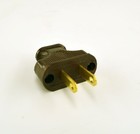 Brown Vintage Antique Style Electrical Plug Cloth Covered Wire Lamp Cord Rewire 