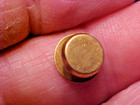 Victorian Us Or Uk 18k Gold Sleeve Collar Stud Round Hallmarked 1 3 Grams 9 5mm