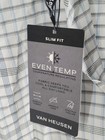 Van Heusen Dress Shirt Men s M 15-15 5 34 35 Lake Plaid Even Temp Slim Stretch