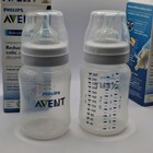 2 Philips Avent Anti-colic 4 Oz  Baby Bottle 0m  1 Bottle Set With Cap Cover