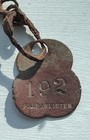 Antique La Cima Farm Fj Bannister Metal Dairy Cow Cattle Tag S Kansas City Rare