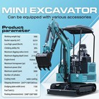 Mini Excavator 1 8ton Kubota Engine 4000 Lbs Crawler Digger Diesel Free Shipping