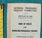 1941 Railway Handling Perishable Freight Railroad Freight Committee Rule Booklet