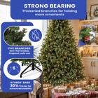 6ft Prelit Christmas Tree Artificial W  2 Color   8 Light-modes Sturdy Base