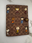 Coach X Peanuts Turnlock  Notebook In Signature Canvas Leather Nwot Perfect Gift