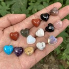 10pcs Crystal Hearts Natural Quartz Healing Gem Mini Crystal Heart Chakra Stones