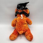        Rare Dan Dee Collectors Choice Bear Orange Halloween Shiny Plush - 12  Tall