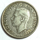 1943 50c Fifty Cents Silver Coin Canada Half Dollar Km  36