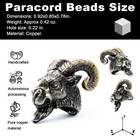 Sheep Head Copper Paracord Bead Lanyard Charm 0 92 X 0 85 Inch