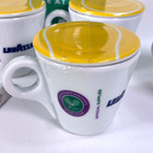 Lavazza Wimbledon Tennis Espresso Coffee Cup Coaster   Spoons Set Tin New Rare