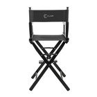 Clar Dc-30 Directors Chair 30  Height Lightweight Foldable Portable Black Wood F