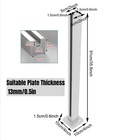 Glass Railing 304 Stainless Steel End Post Balustrade For Balcony Deck Stairs