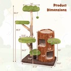 Multi-level Cat Tree W  Double Decker Cat House Scratching Posts   Sisal Panel