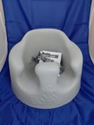 Bumbo Infant Floor Seat Baby Sit Up Chair With Adjustable Harness Light Gray