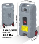 16-gallon Fuel Caddy Gas Diesel Tank W  Pump Wheels Hose Portable Manual Gray
