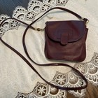 Lufthansa First Class Leather Amenity Kit Purse Maroon Burgundy Belt Loops Soft