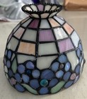 Party Lite Hydrangea Tiffany Style Stained Glass Replacement Shade 6   