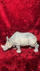 Spanish Porcelain Lean Rhinoceros Rhino Figurine Similar Lladro Porcelain  923