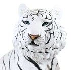 Ebros Large 20 h Realistic White Siberian Tiger Sitting On Guard Resin Statue