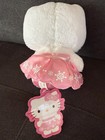 Sanrio Hello Kitty Christmas Pink Snowflake Dress Plush 2013 8 5  Nwt Rare