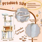 57in Cat Tree Tower Condo With Scratching Post For Kittens Pet House Furniture
