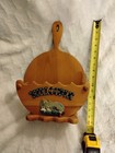 Vintage Wooden Paper Plate Holder Farm House Country Cottagecore
