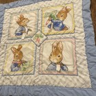 Beatrix Potter Peter Rabbit Toddler Baby Blanket Comforter Vtg Fredrick Warne