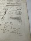 1810s Antique Geometry Copper Engraving Rare Mathematical Diagrams J Taylor Auth