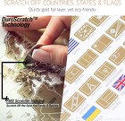Scratch Off World Map With 196 Country Flags 24  24l  X 36w   White 