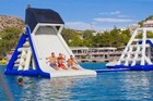 Inflatable Floating Water Park Trampoline Water Triangle Slide Triangle Climbing