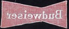 Budweiser Bowtie Embroidered Jacket   Back Patch - Large C1960 s-70 s Vgc