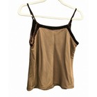 Kleen Brown Velvet Trim Camisole Boho V Neck Layering Tank Top M
