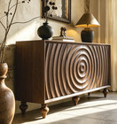 59 Sideboard Buffet Cabinet 3d Carved Wood Doors Storage Cabinet Modern Credenza