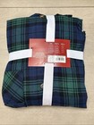     wondershop Men   s Pajama Set  Navy Green Plaid Flannel Family Sleep Size Medium