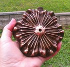 Vintage  Millinery Fancy  Flower 4 5  Inch Display Mold Bronze Antique  60