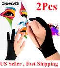 Two Finger Anti-fouling Glove Drawing   Pen Graphic Tablet Pad For Artist Black