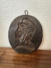 Antique French Cast Iron Metal Bronze Wall Plaque Medallion  Marianne 1880  6 